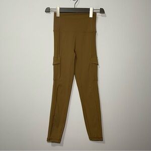 OFFLINE by Aerie Women’s mustard yellow 7/8 Ribbed Leggings Size S High Rise